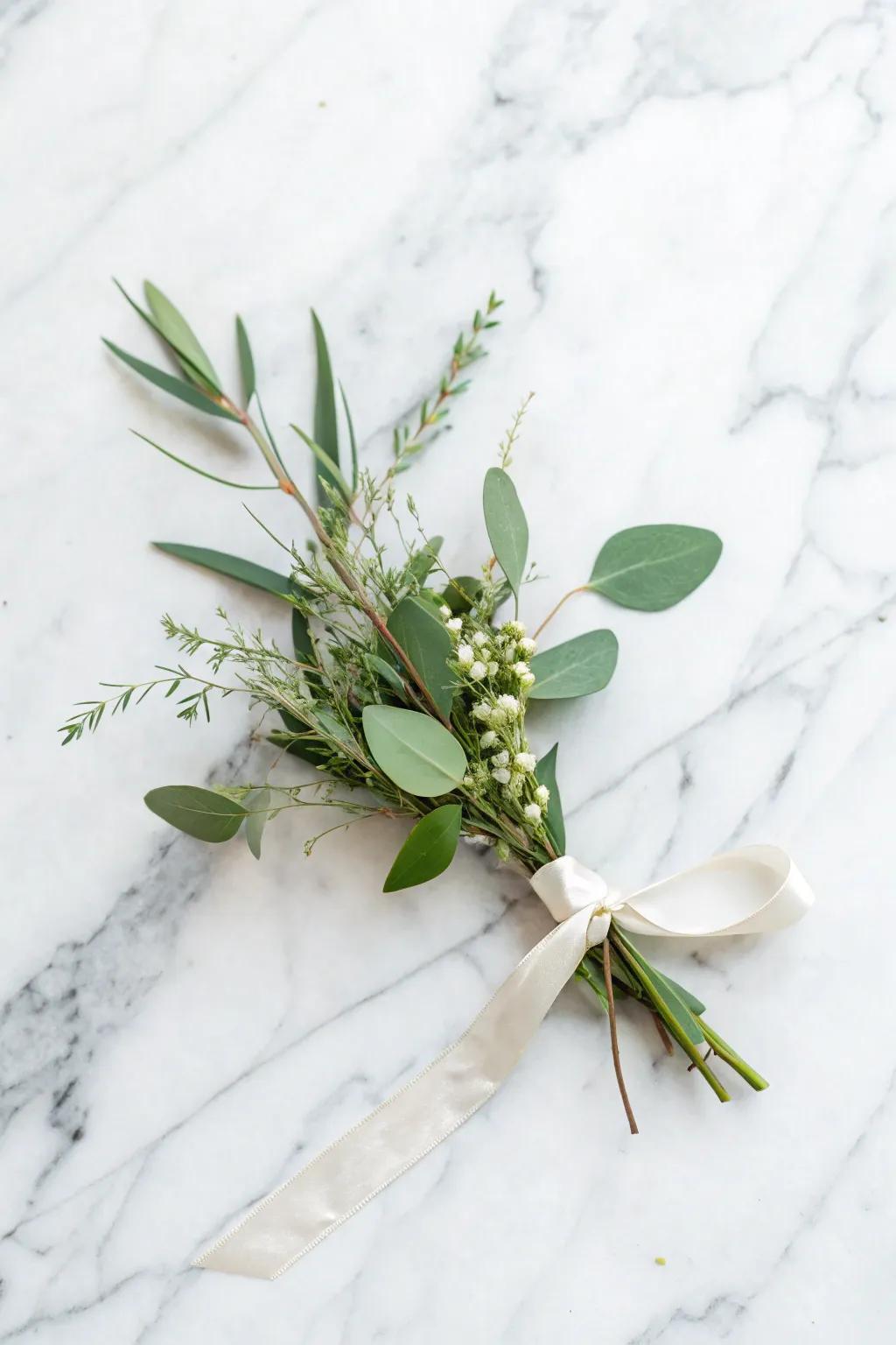 Minimalist verdant offers sleek sophistication.