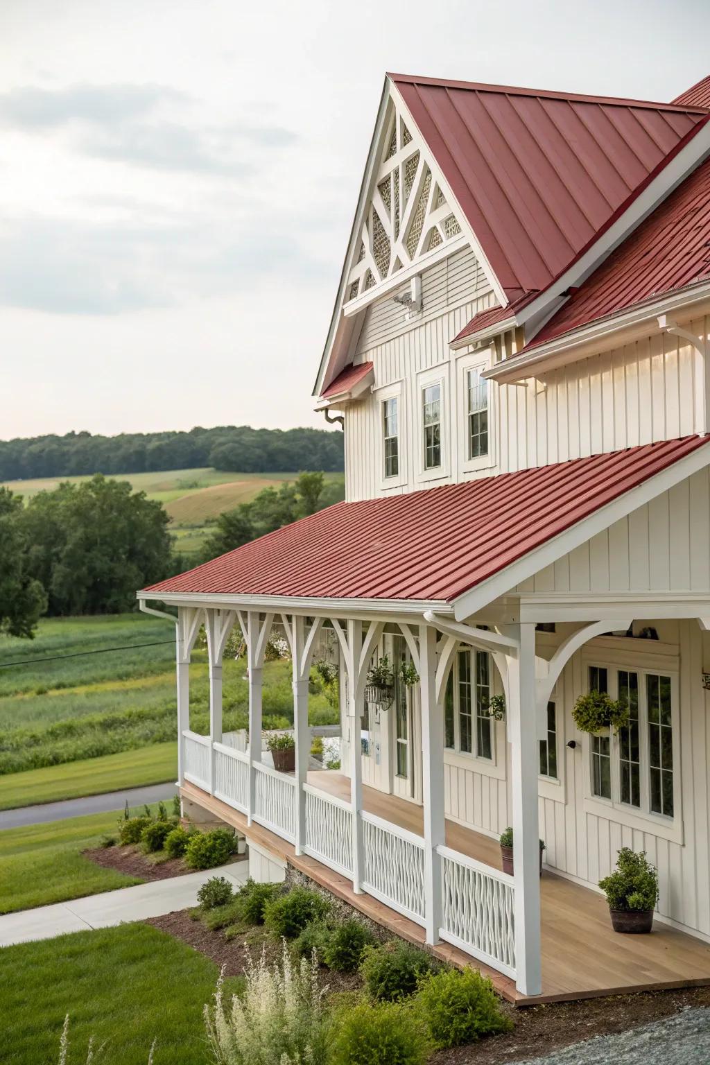 Architectural style: Gable brackets that add interest and elegance.