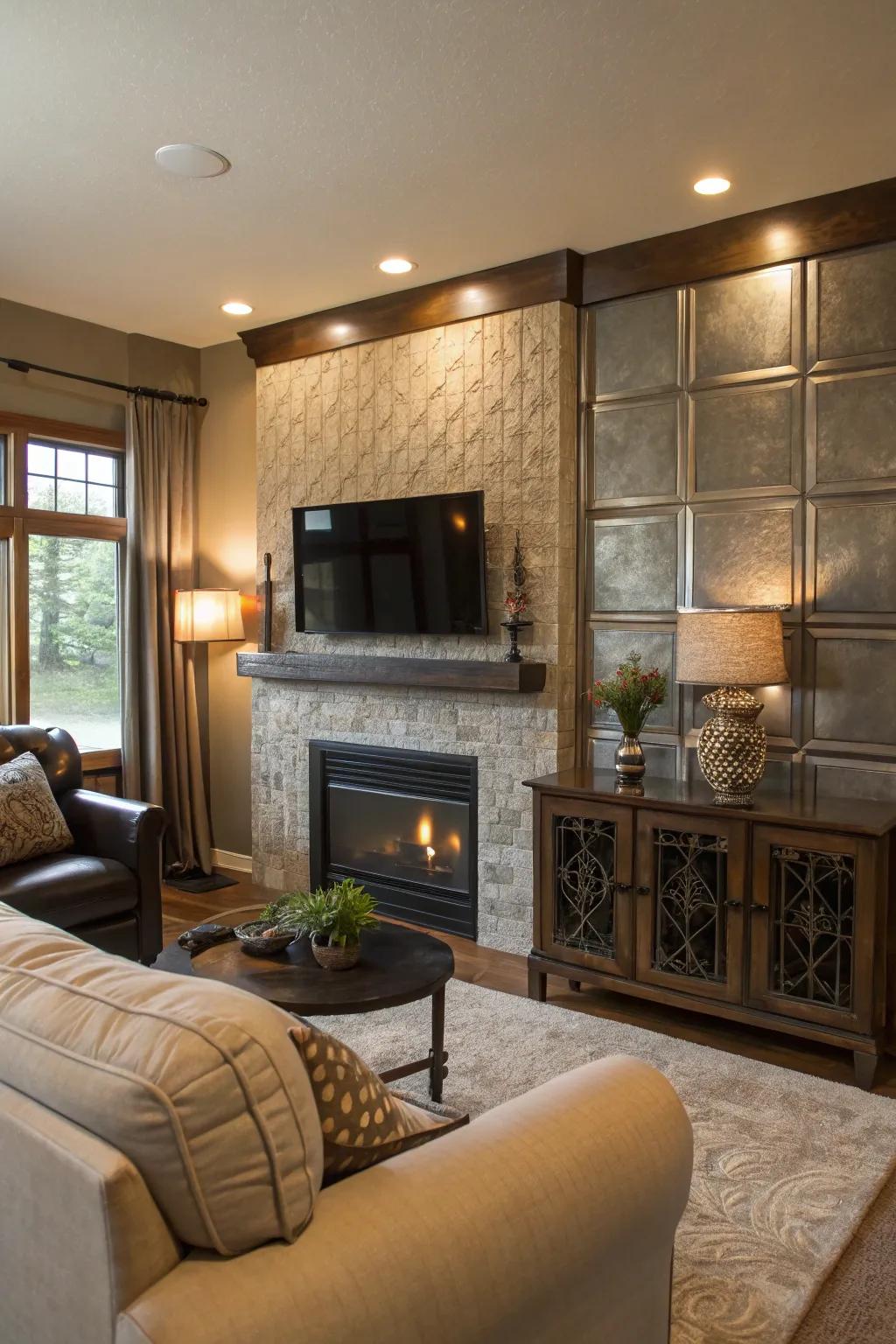 Metallic finishes offer a refined and modern aesthetic.