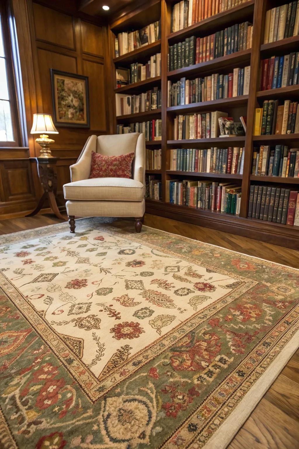 Vintage rugs introduce classic charm and a sense of history.