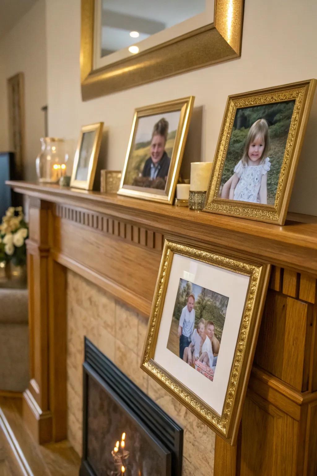 Display frames that add warmth and a personal narrative to the decor.