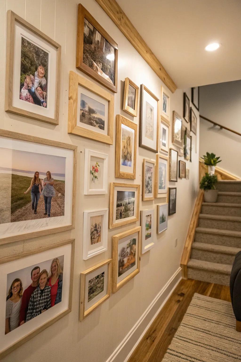 Personal photos inject warmth, individuality into decor.