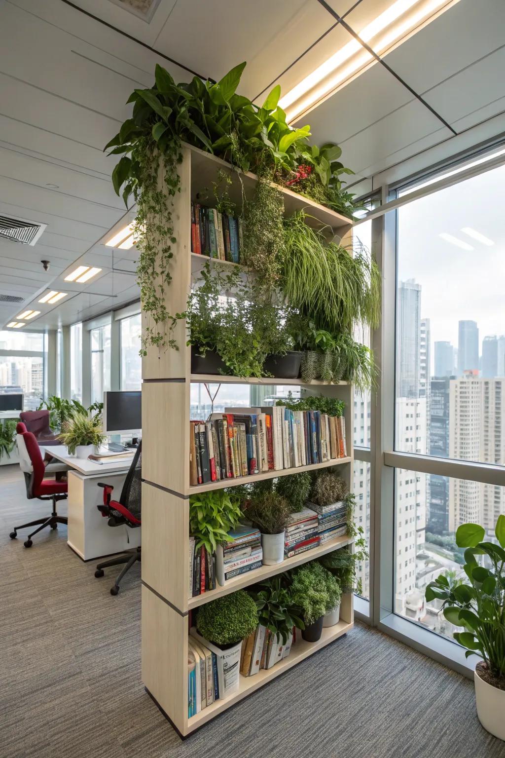 A layered verdure and tome showcase appends lushness and accessibility.