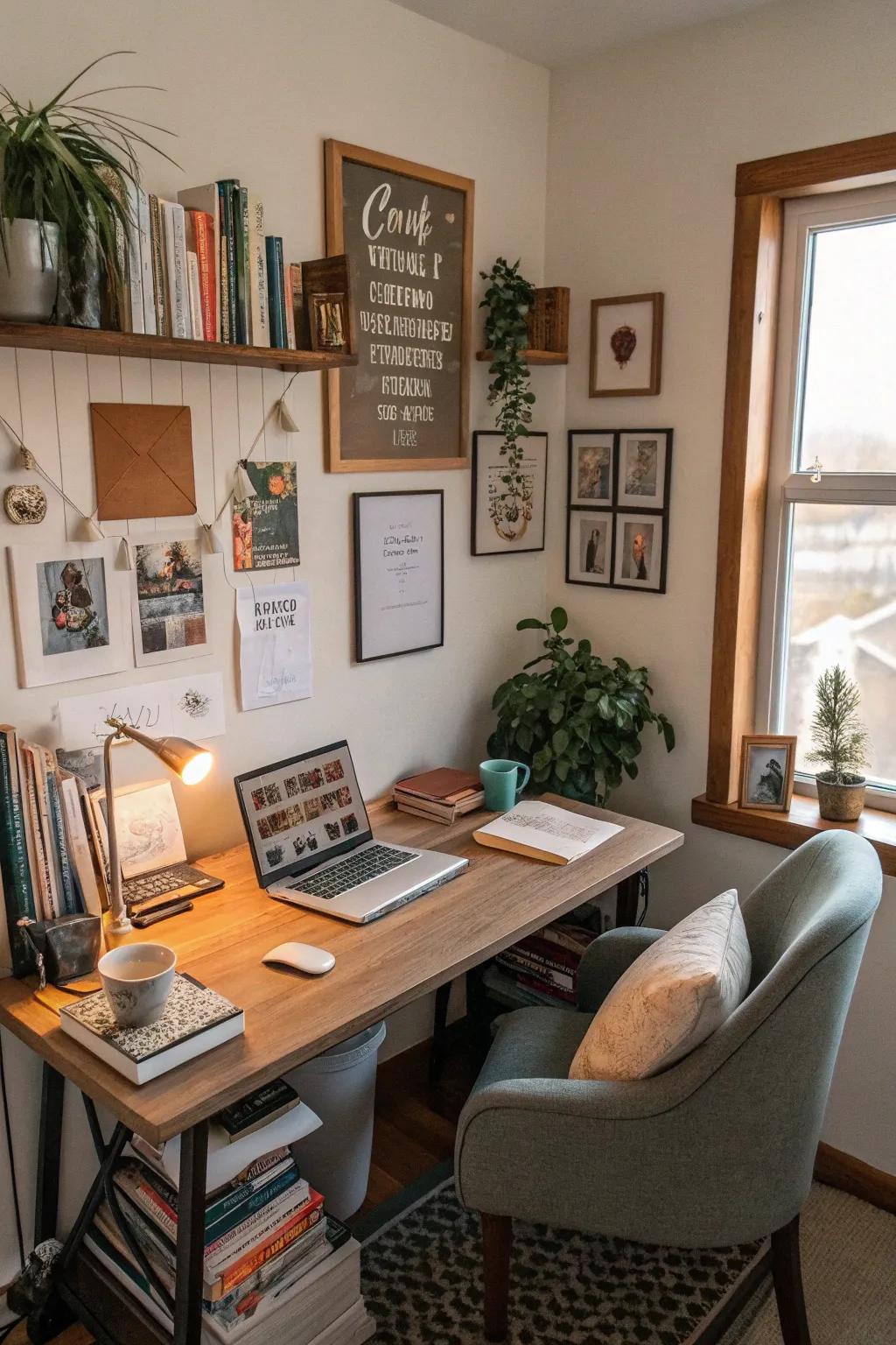 Customized decor adds character to your Zoom scene.