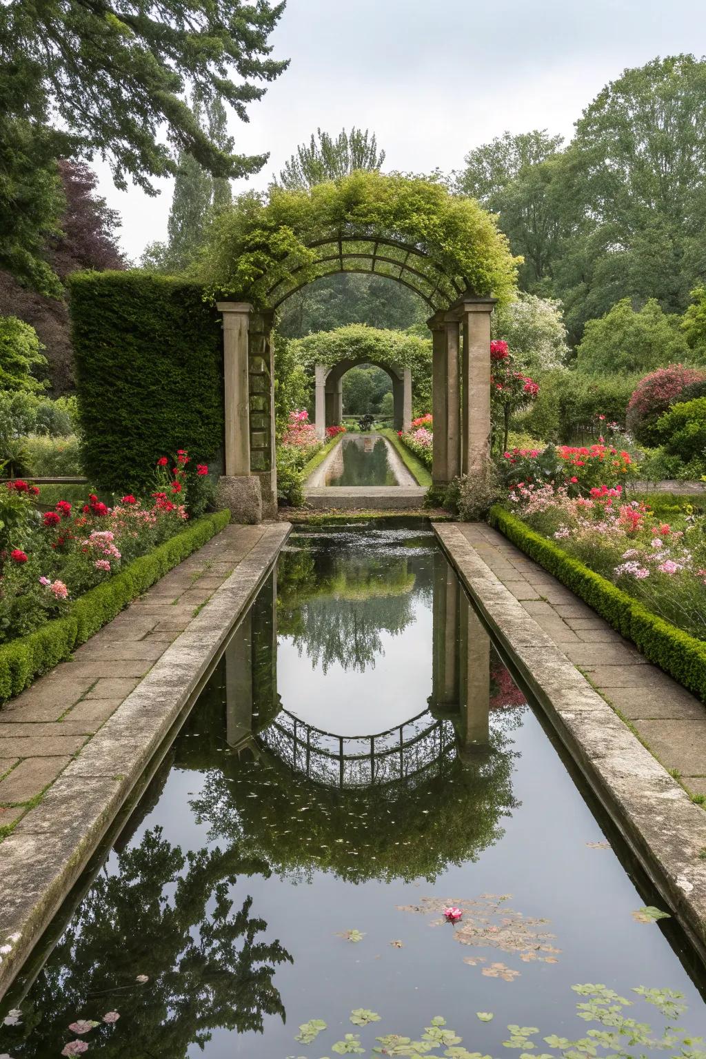 Reflecting surfaces add depth and dimension to your garden.