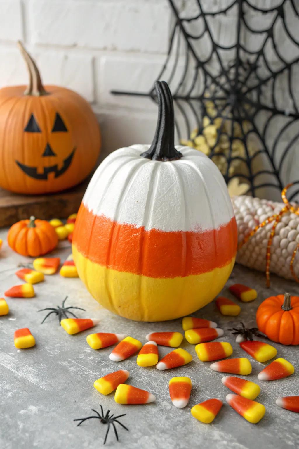Candy grain pumpkins are a sweet seasonal treat.