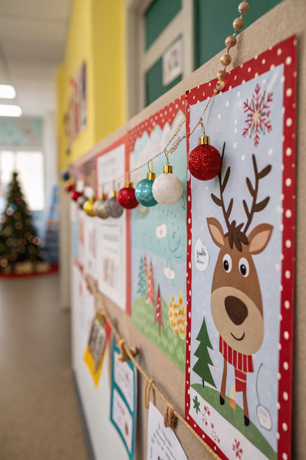 Reindeer and trimmings add celebratory glimmer to your display.