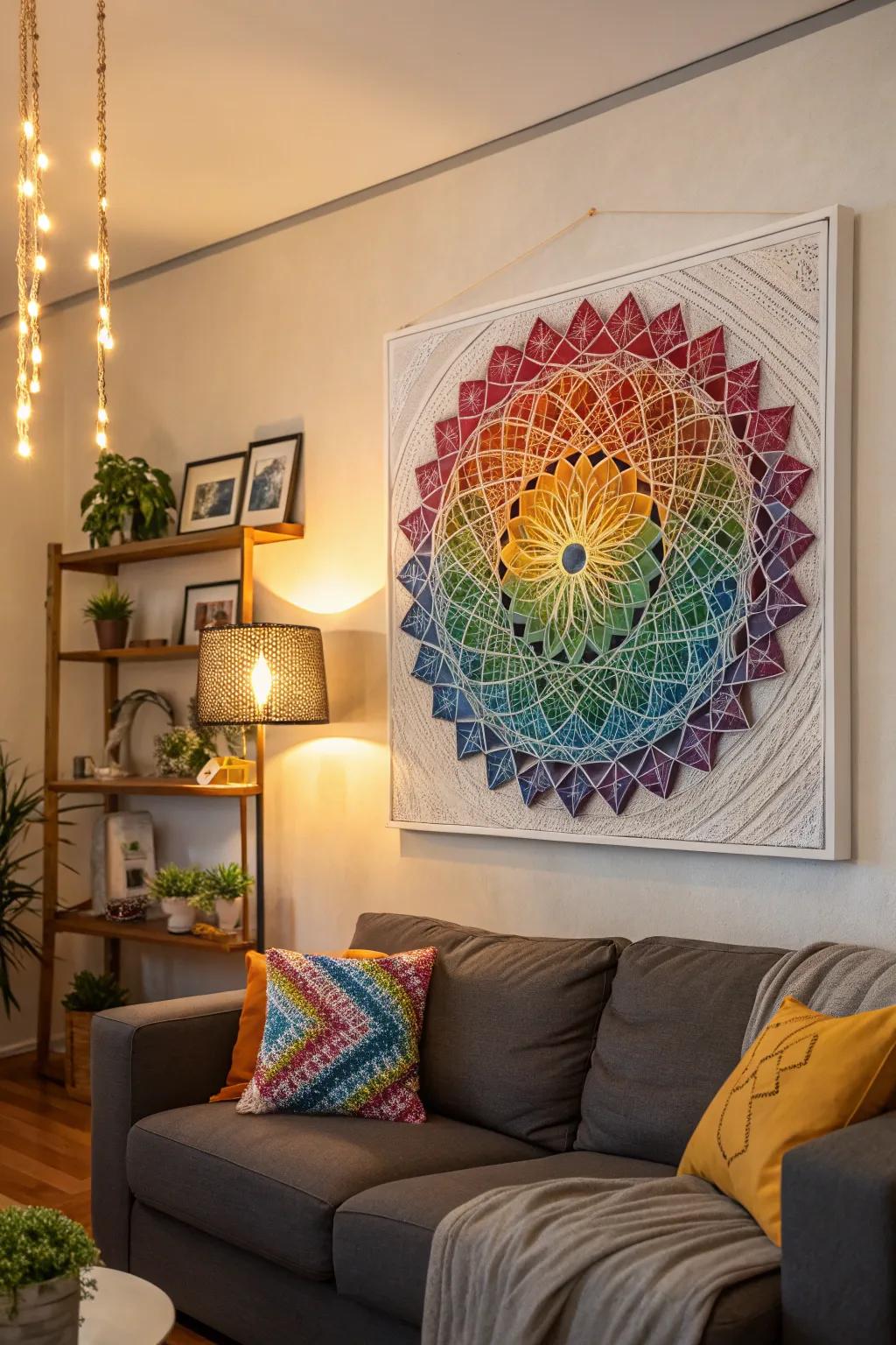 Personalize your decor with DIY thread art.