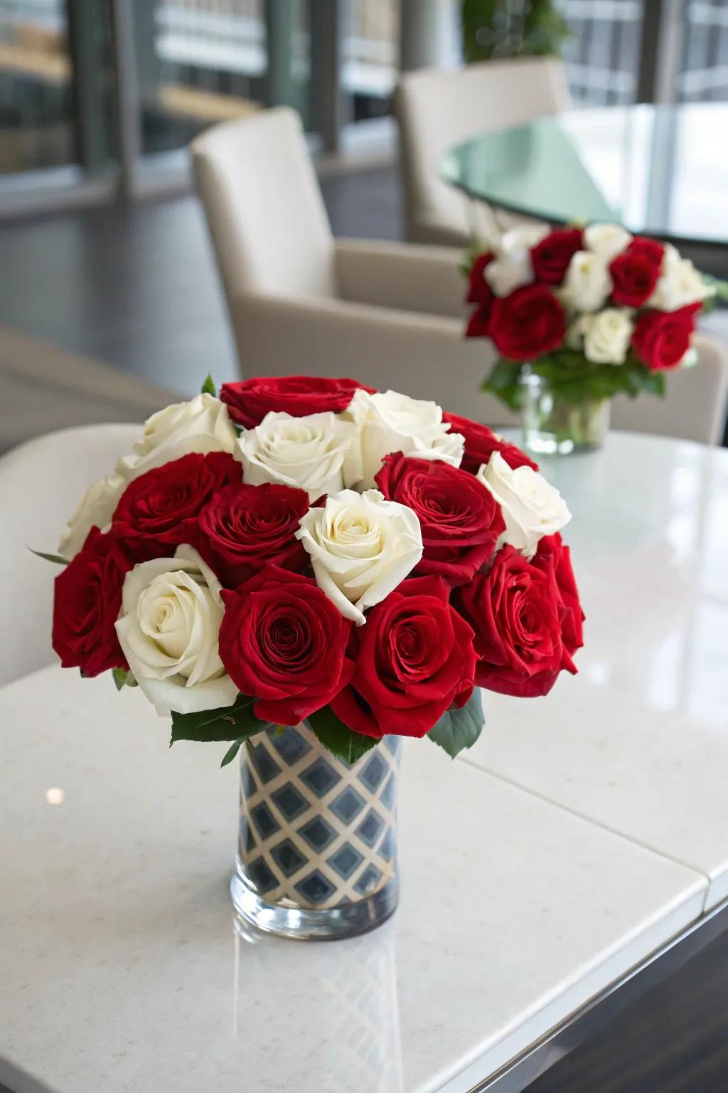 Dynamic Touch with Imbalanced Rose Arrangement