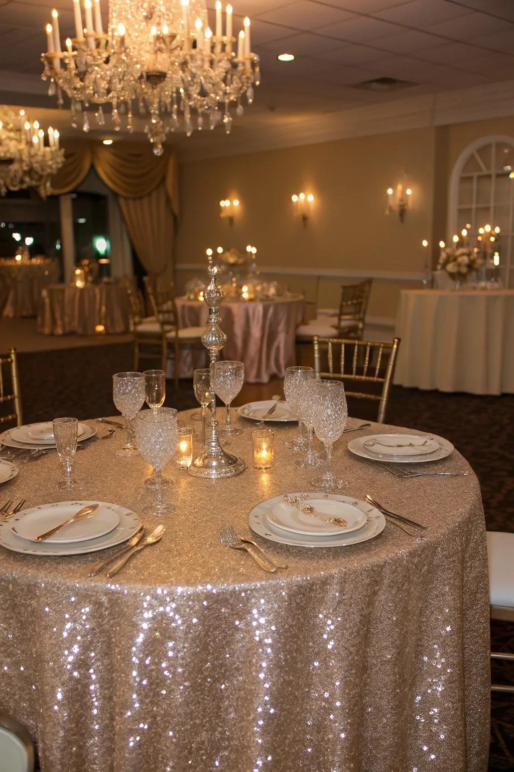 Dot runners infuse radiance and allure onto your table.