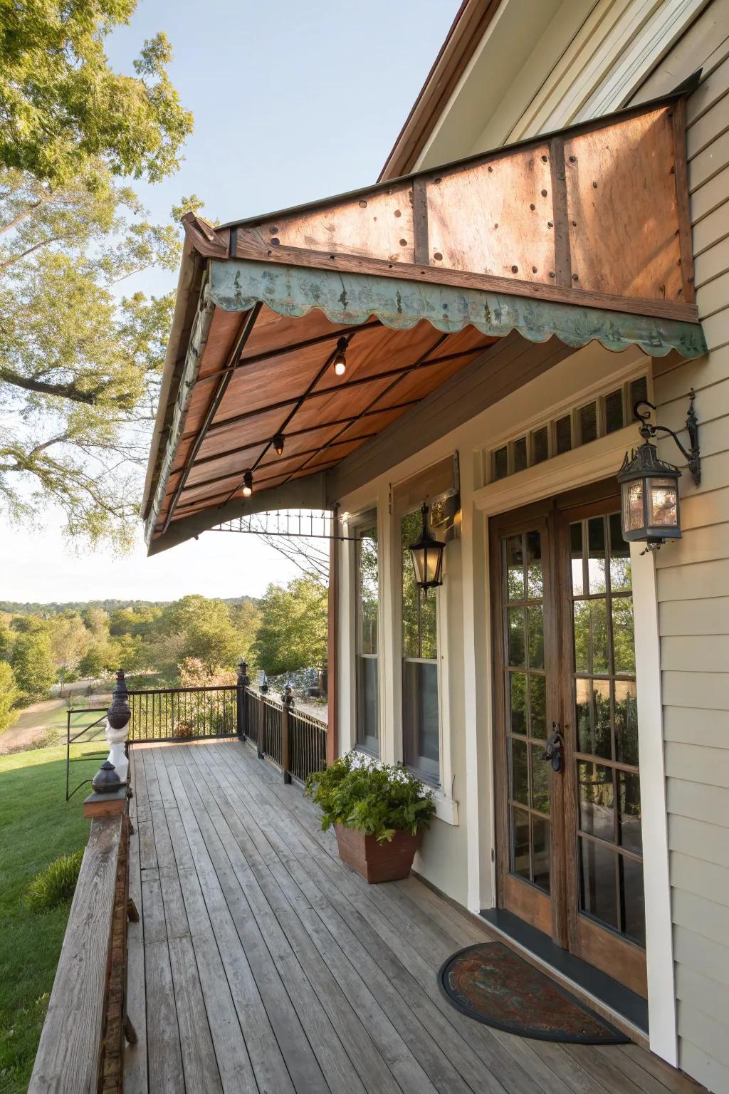 Copper accents introduce refinement and countryside charm.