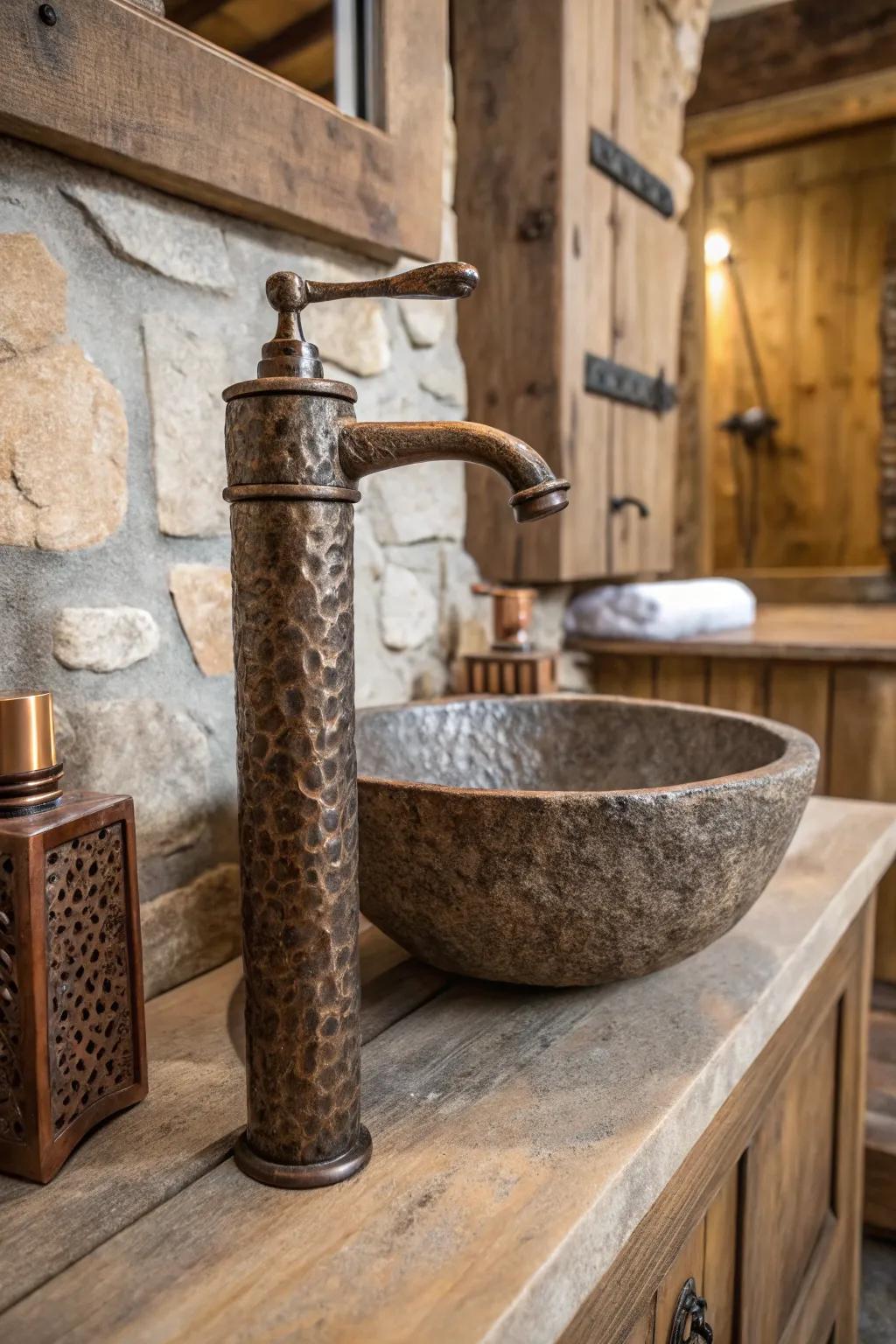 Textured coatings add depth and interest to rustic spaces.