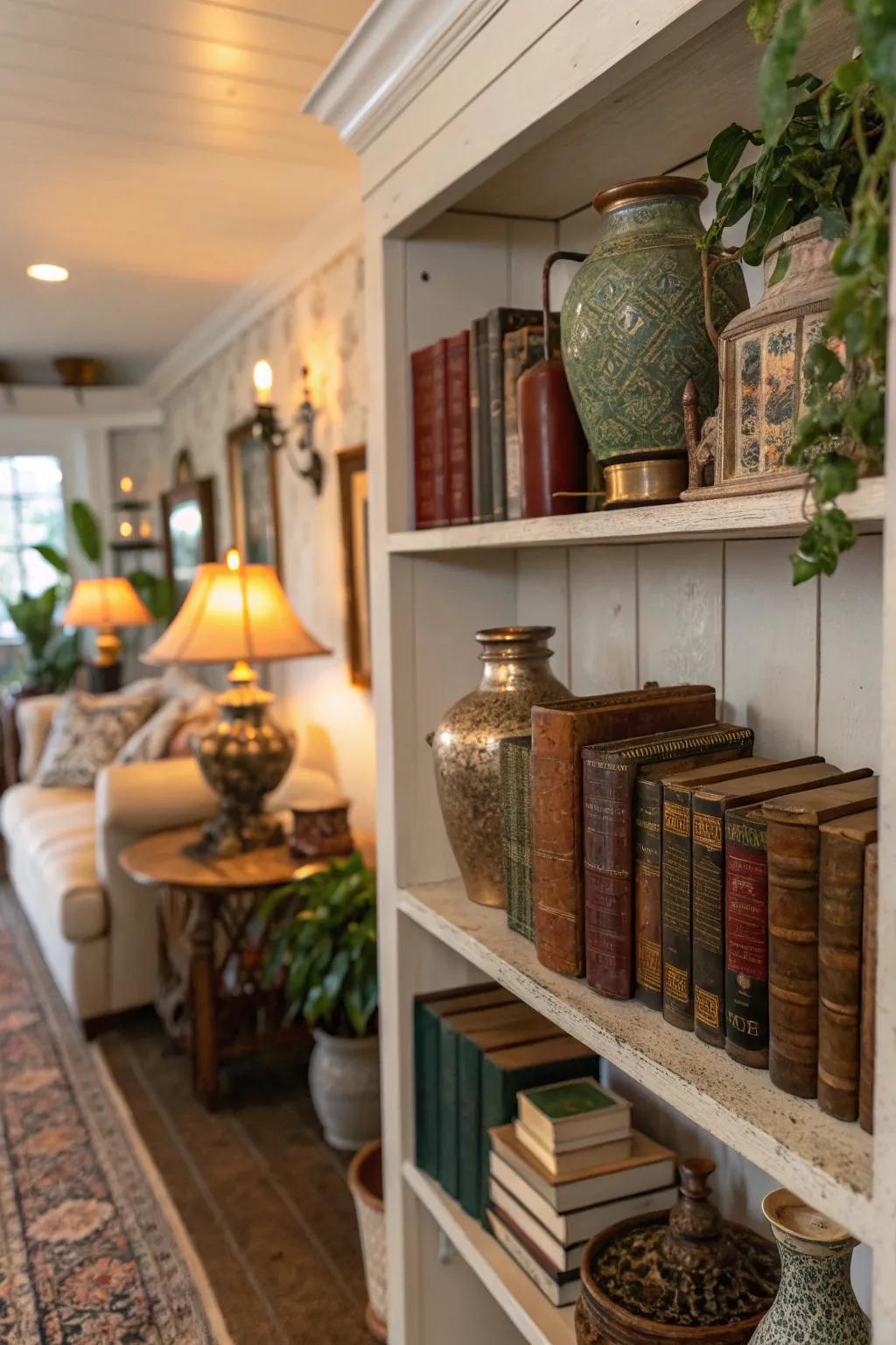 Relics append persona and allure to shelf displays.
