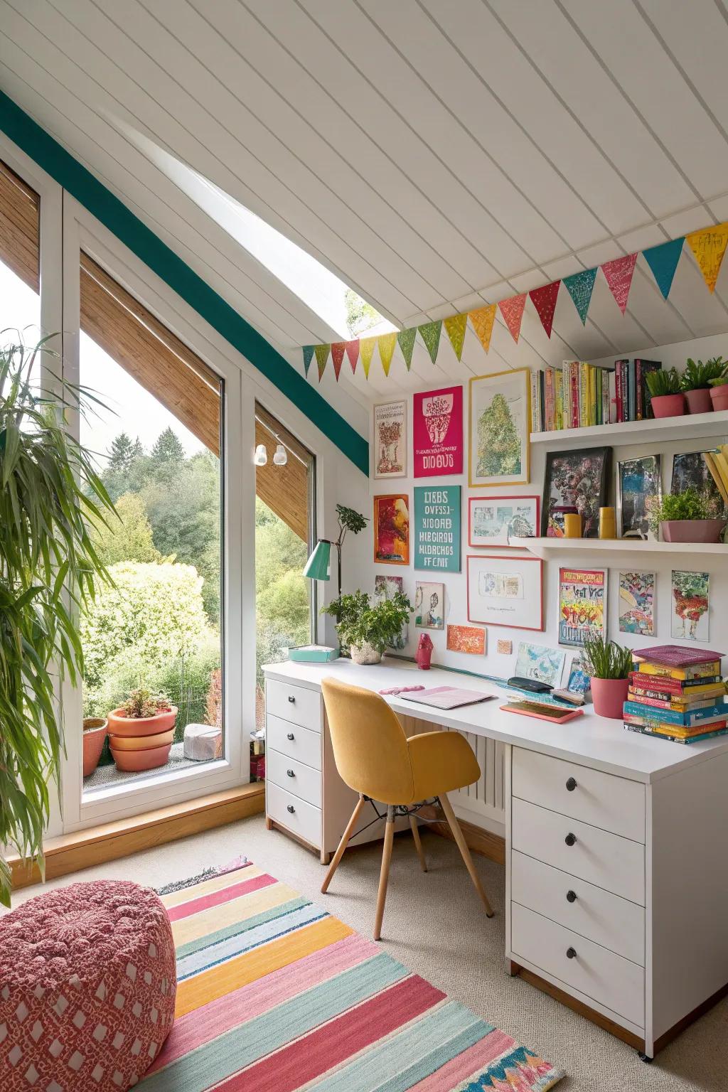 Energizing your office using colorful accents