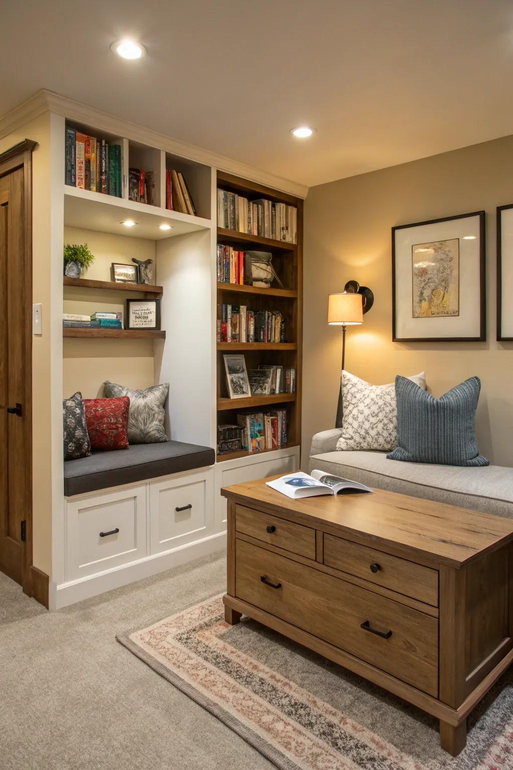 Secret storage maintains a clean and organized den.