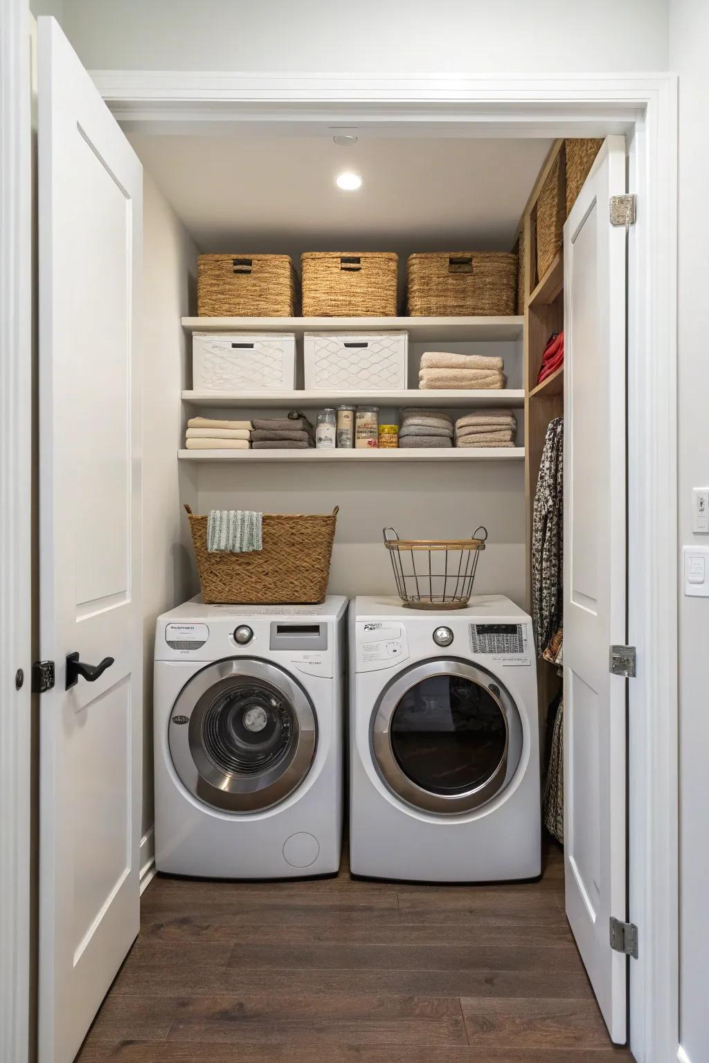 Compact appliances make room for additional features.
