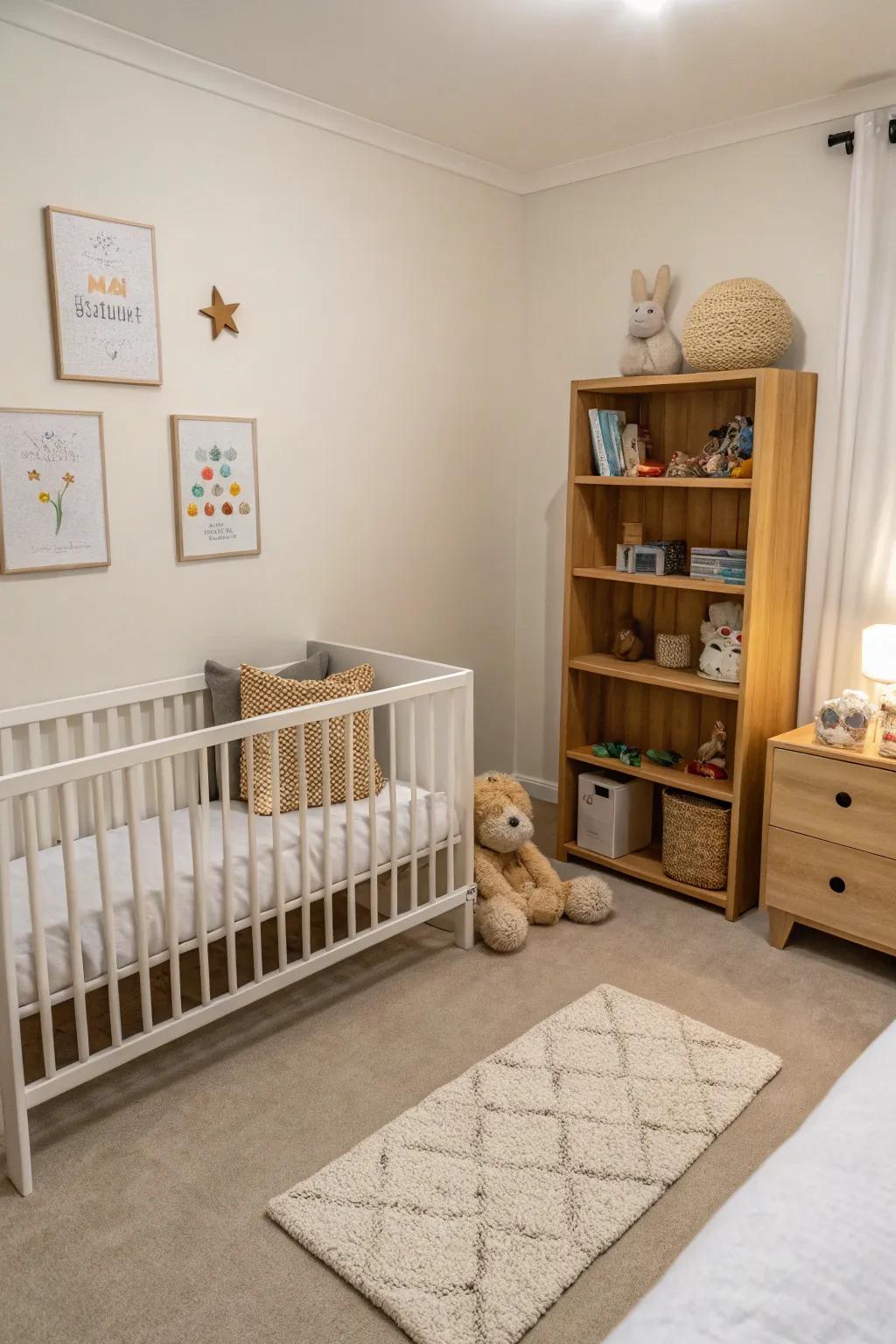 Minimalist decor creates a serene and spacious atmosphere.