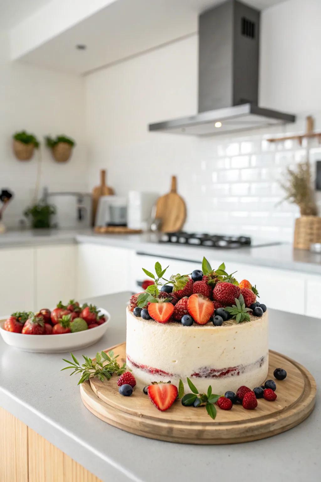 An eco-chic cake as delicious as it looks.