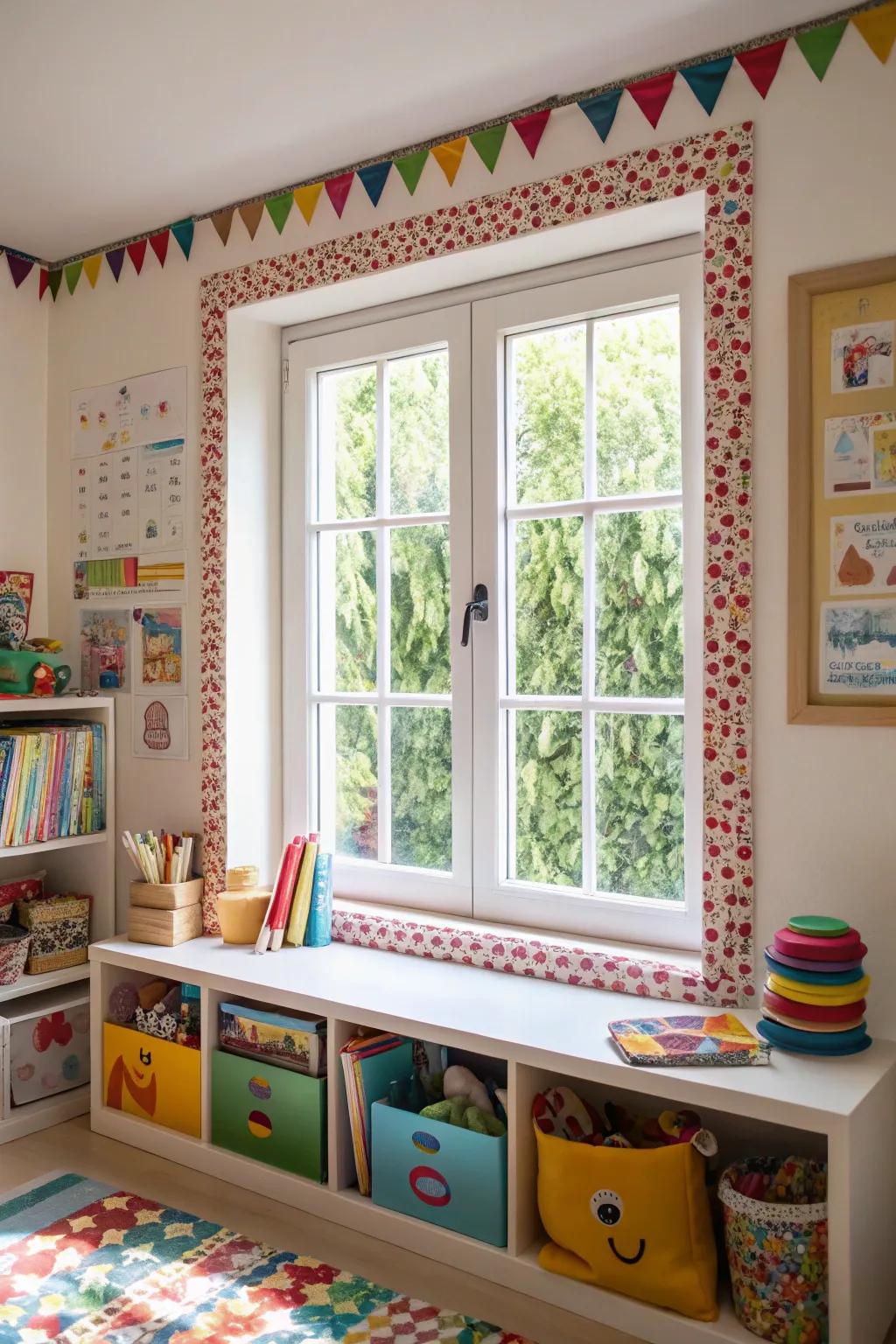 Patterned frames append visual intrigue and sparks ingenuity.