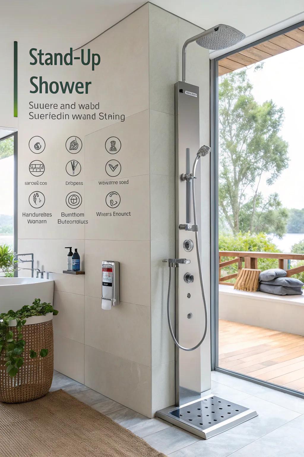 Green conscious aspects enhance your shower's sustainability.