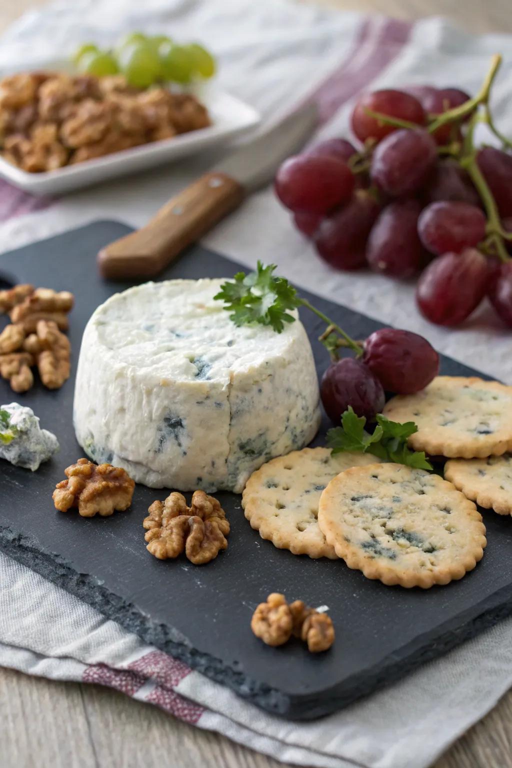 A savory sky cheese ball, defined by daring essences.
