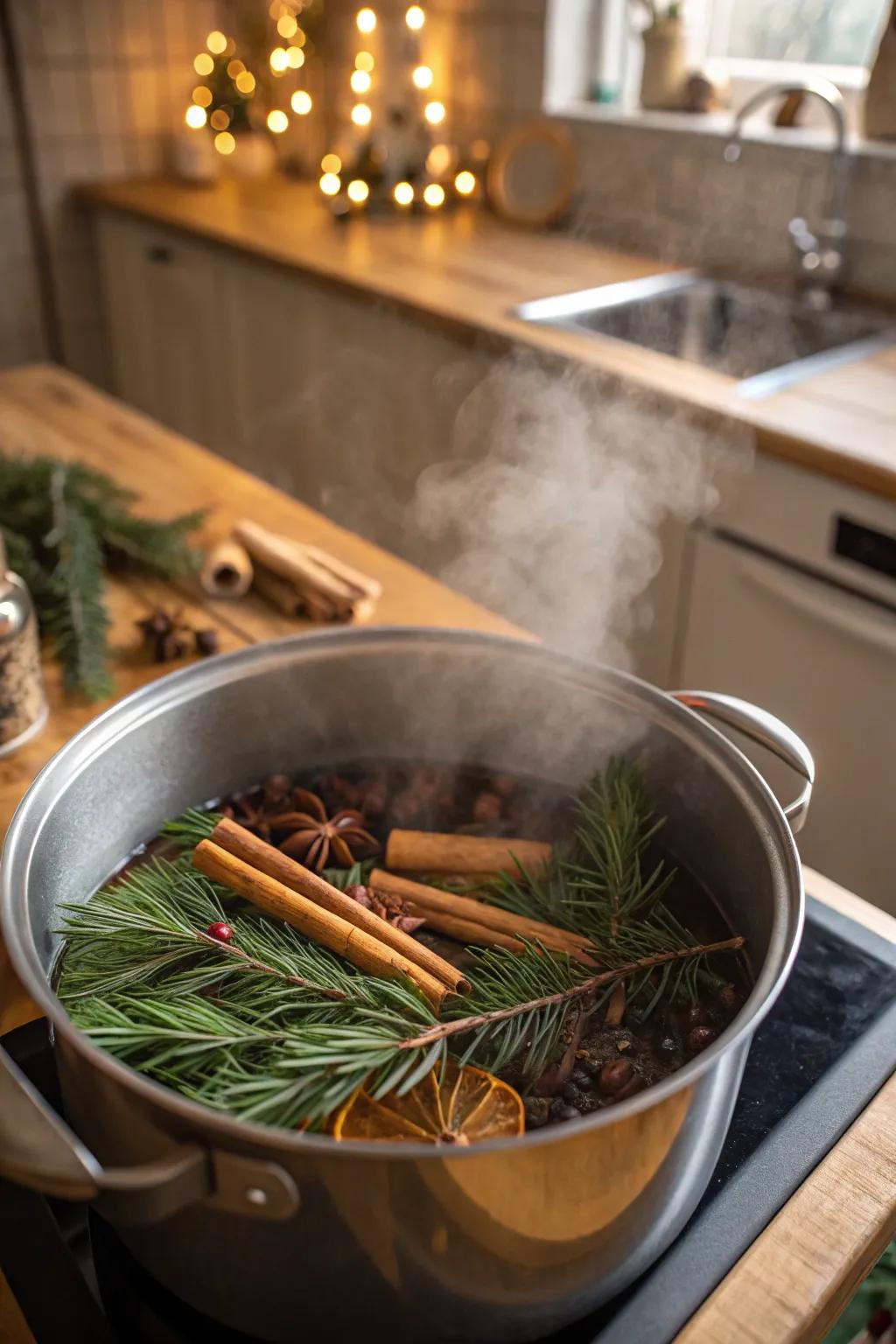 A home filled with the warm smells of Christmas.