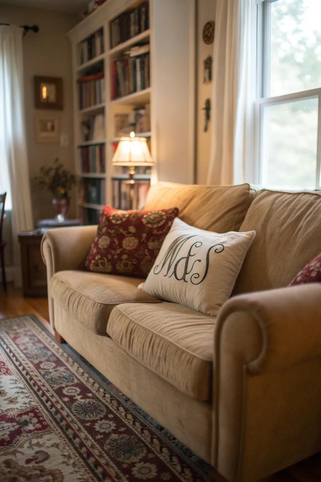 Tailored pillows make your décor uniquely yours.