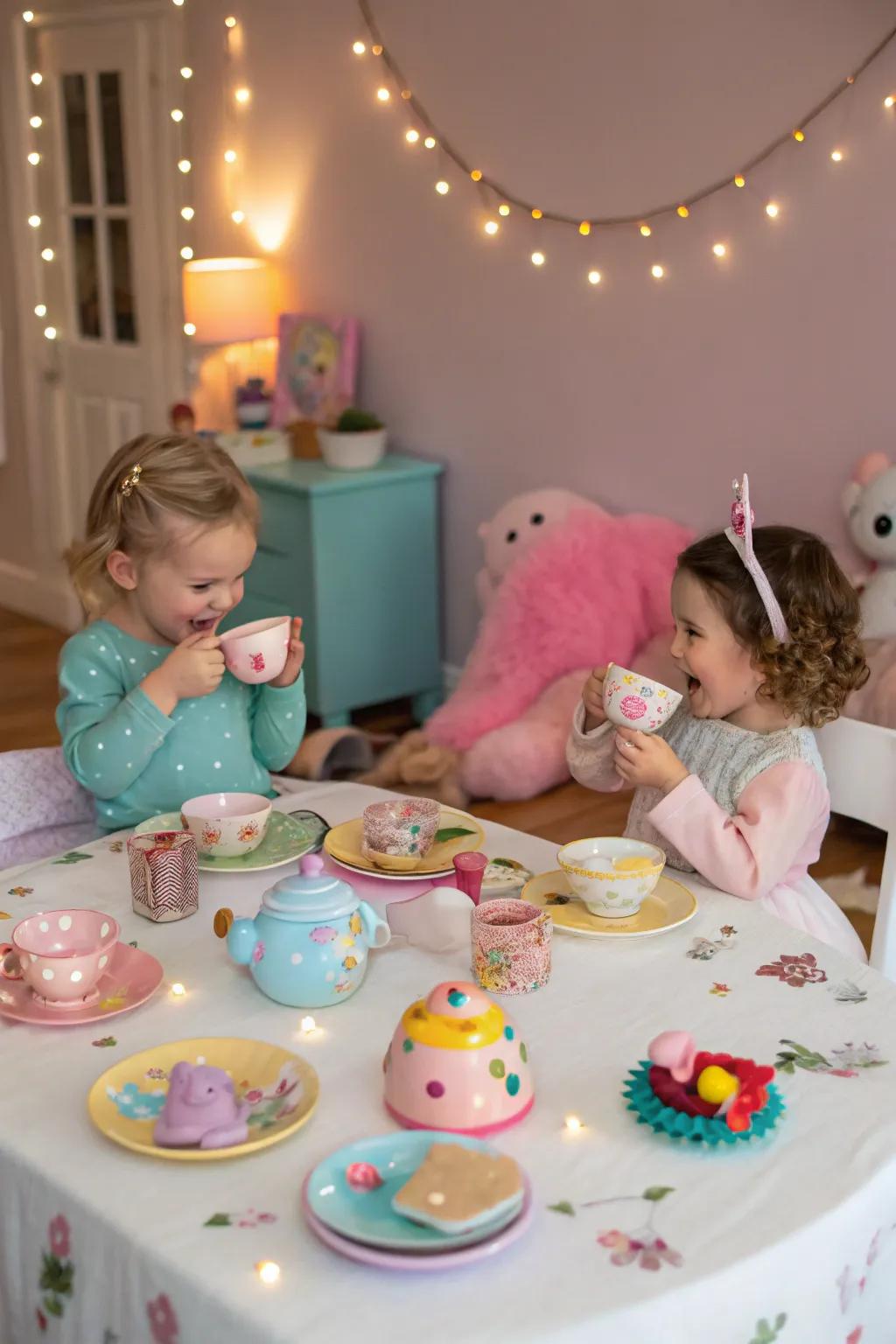 A magical tea party that enchants toddlers with imaginative play.