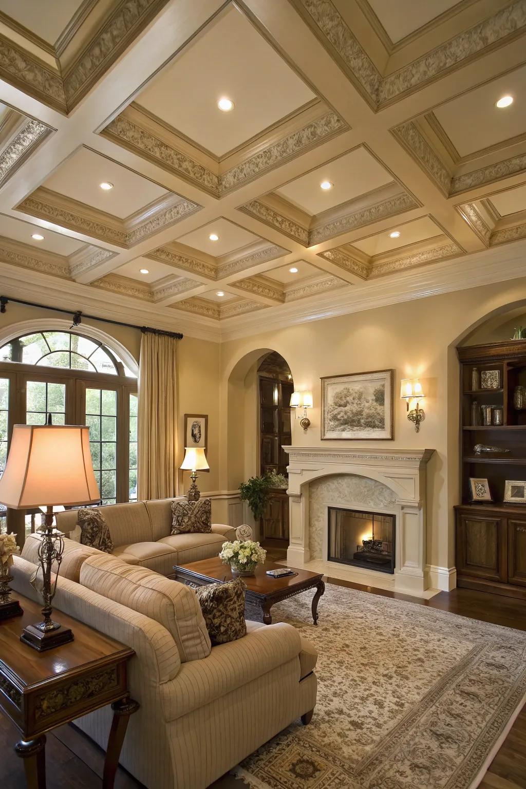 Structural details append persona and intrigue to the lounge.