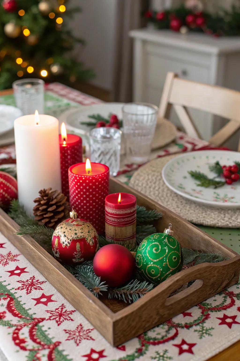 A festive design with holiday decor.