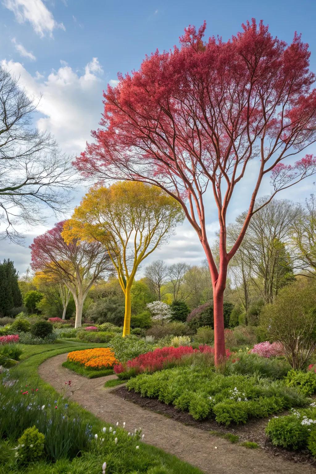 Surprise and delight with uncommon tree color pairings.