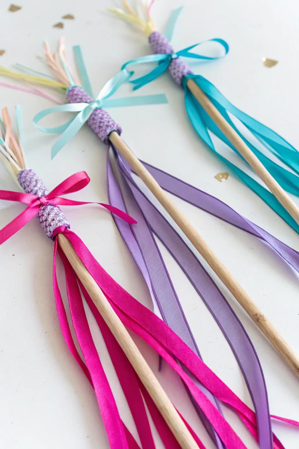 Enchanting unicorn scepters crafted for diminutive party attendees.
