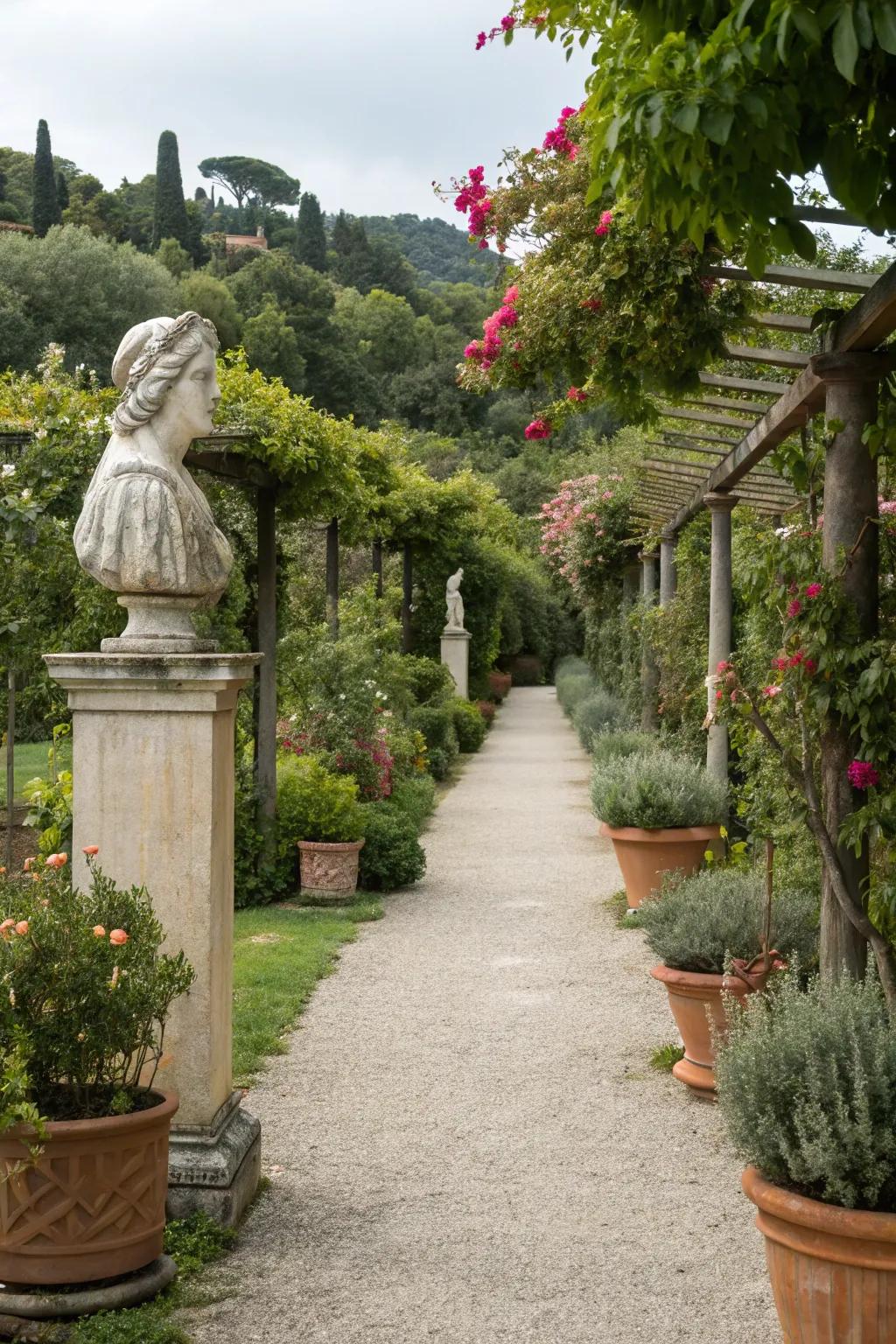 Spotlights along paths engage the senses and enhance garden journeys.