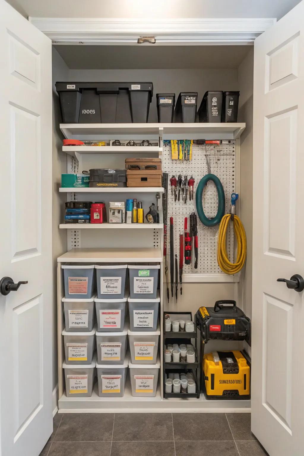 A photo guide can help maintain your organizational efforts and keep your closet in good shape.