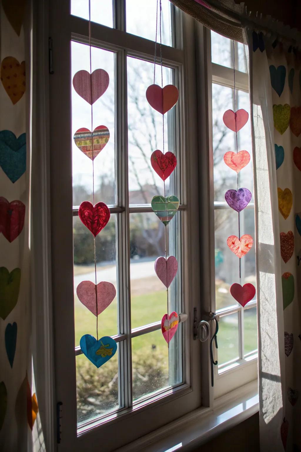 Lively heart ornaments in the opening