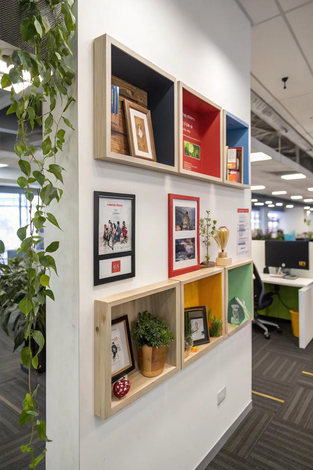 Memory casings showcasing cherished memorabilia.