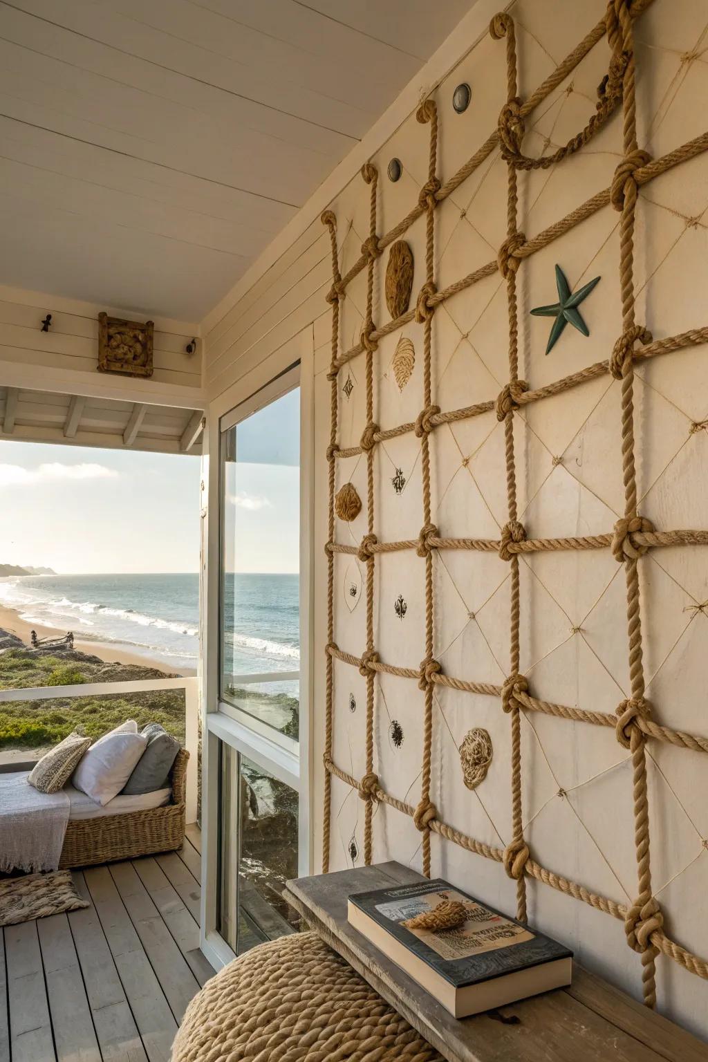 Stranded textures augment coastal themed interiors beautifully.