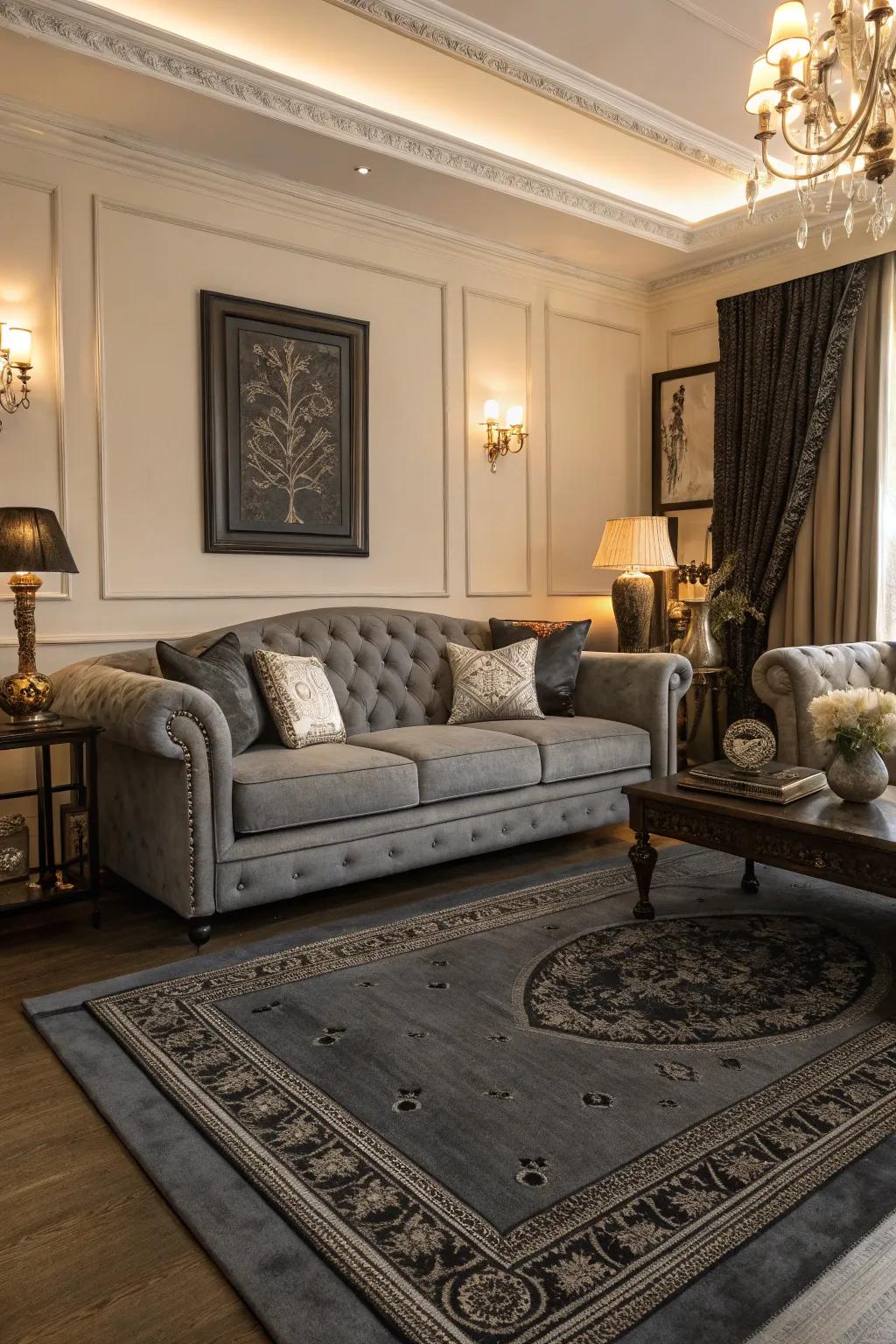 Slate rugs offer unexpected style and depth.