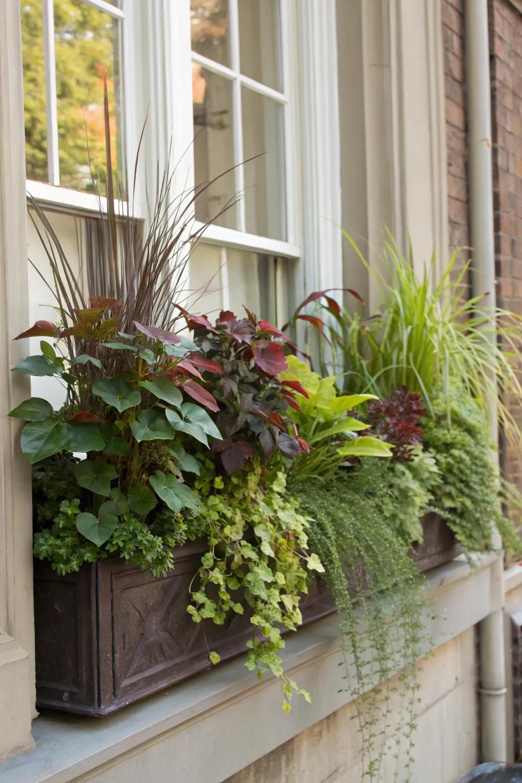 An eclectic mix of plants for vibrant visual intrigue.