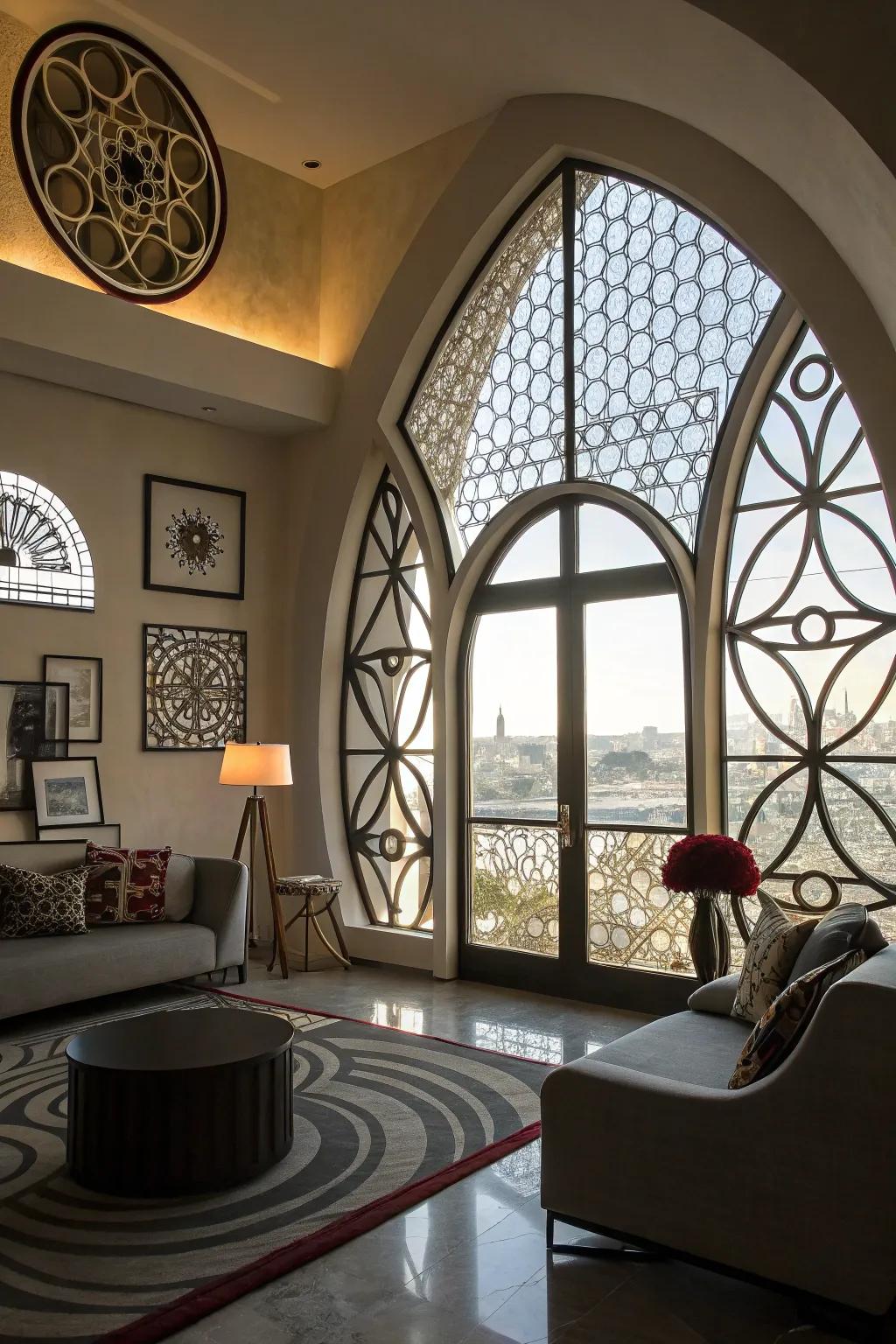 Singular window configurations append a daring declaration to the space.