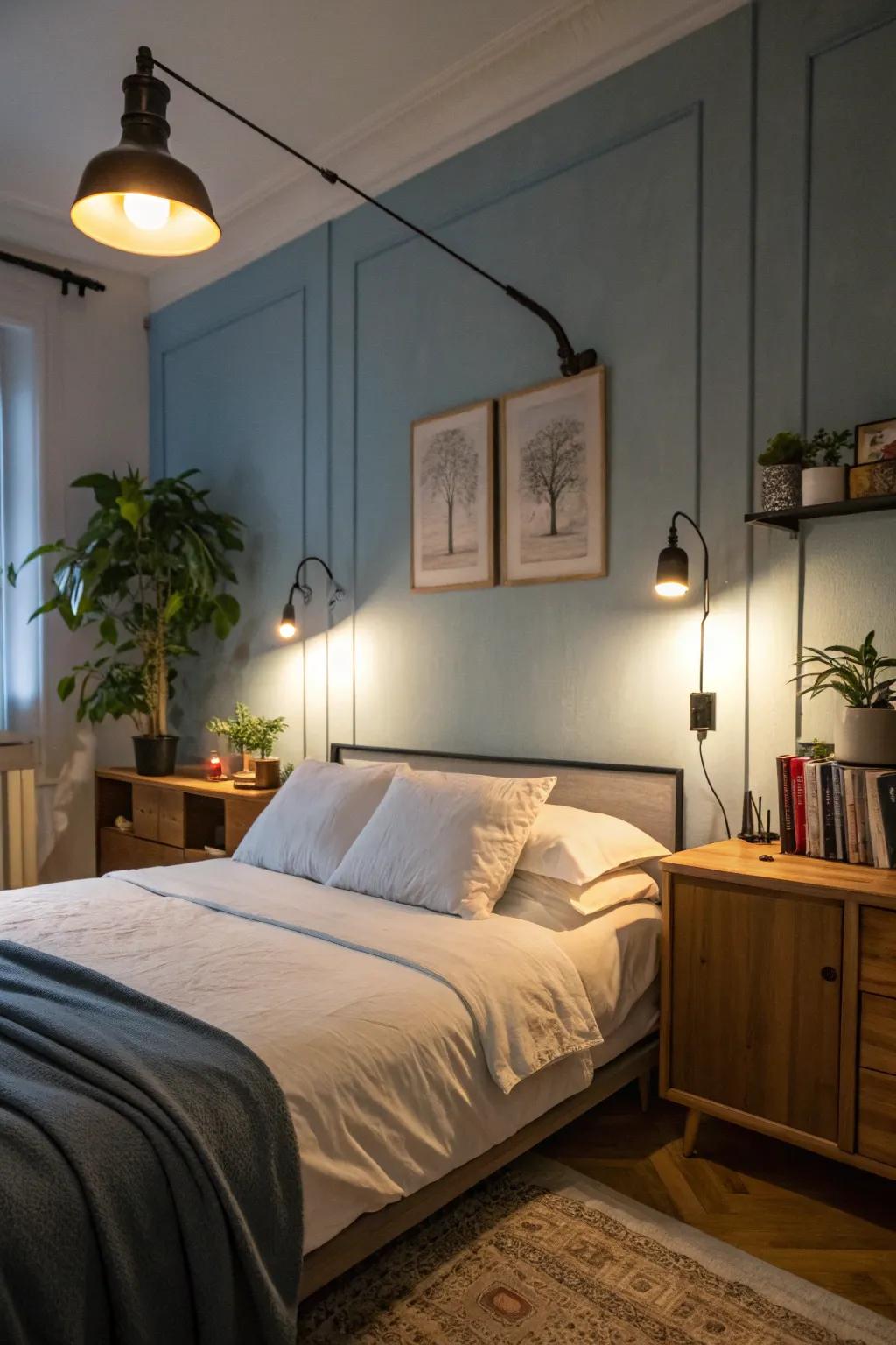 Adjustable lighting enhances function.