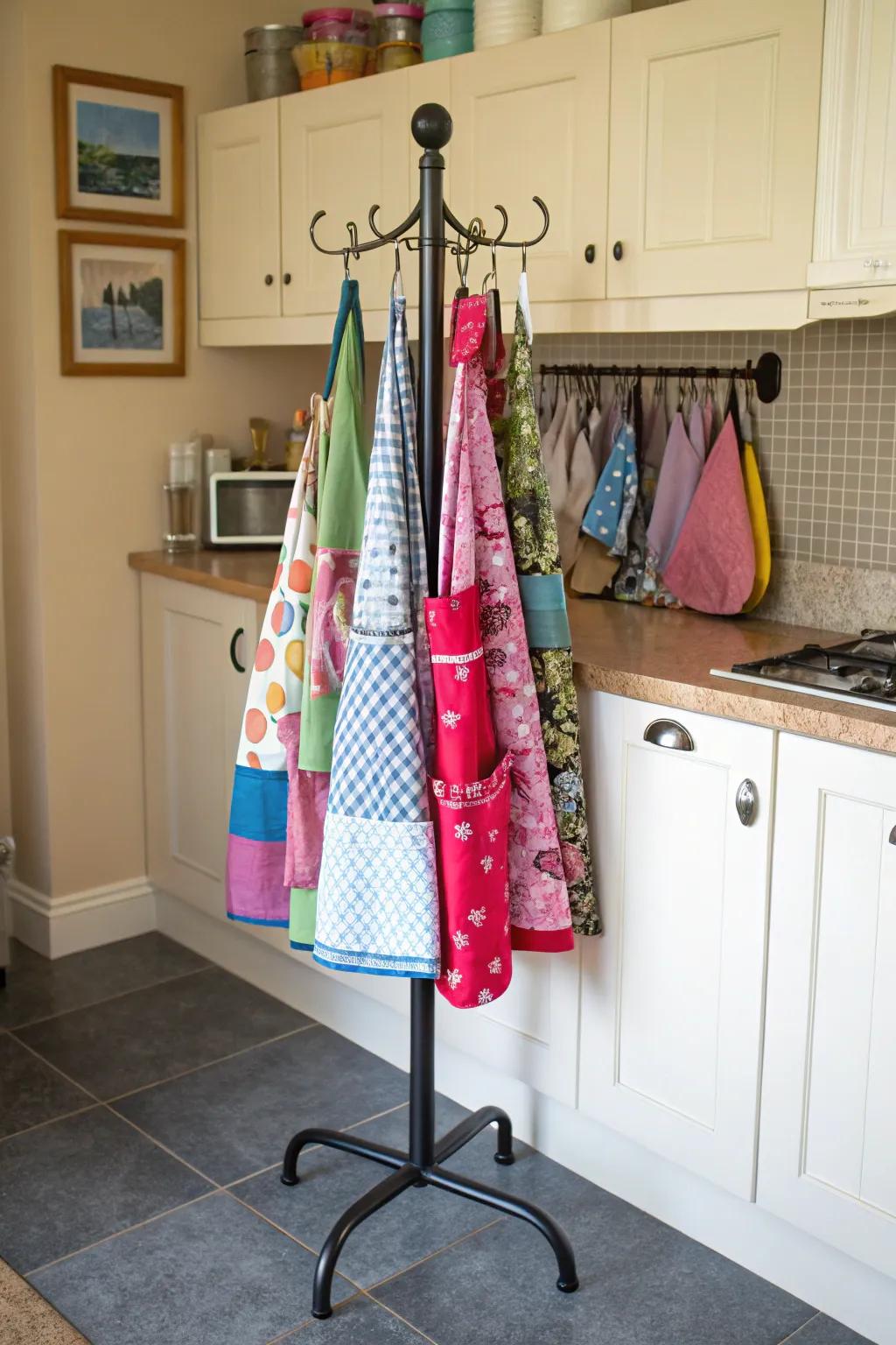 A movable wrap stand offers versatility and vertical storage.