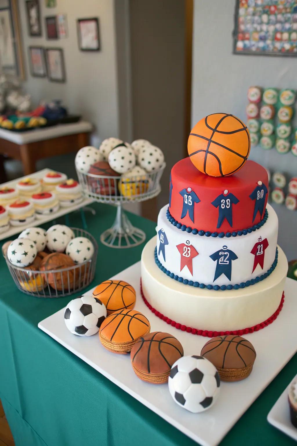 A games-inspired cake that is fantastic for young athletes.