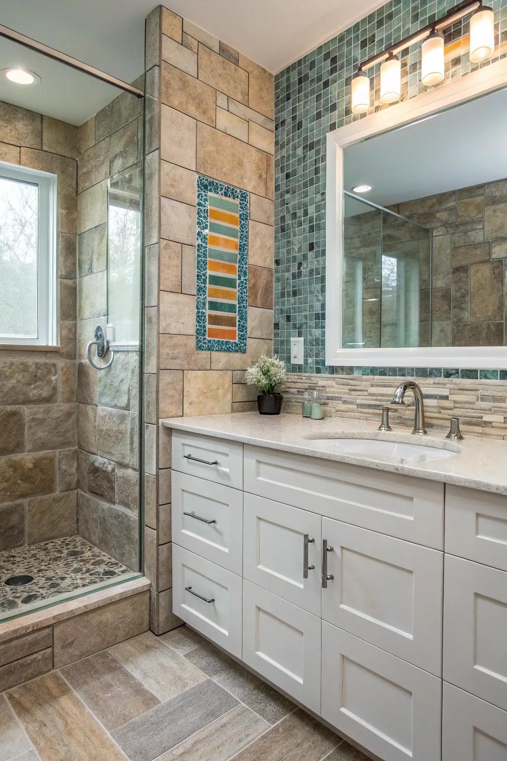 A unparalleled aesthetic through a blend of materials.