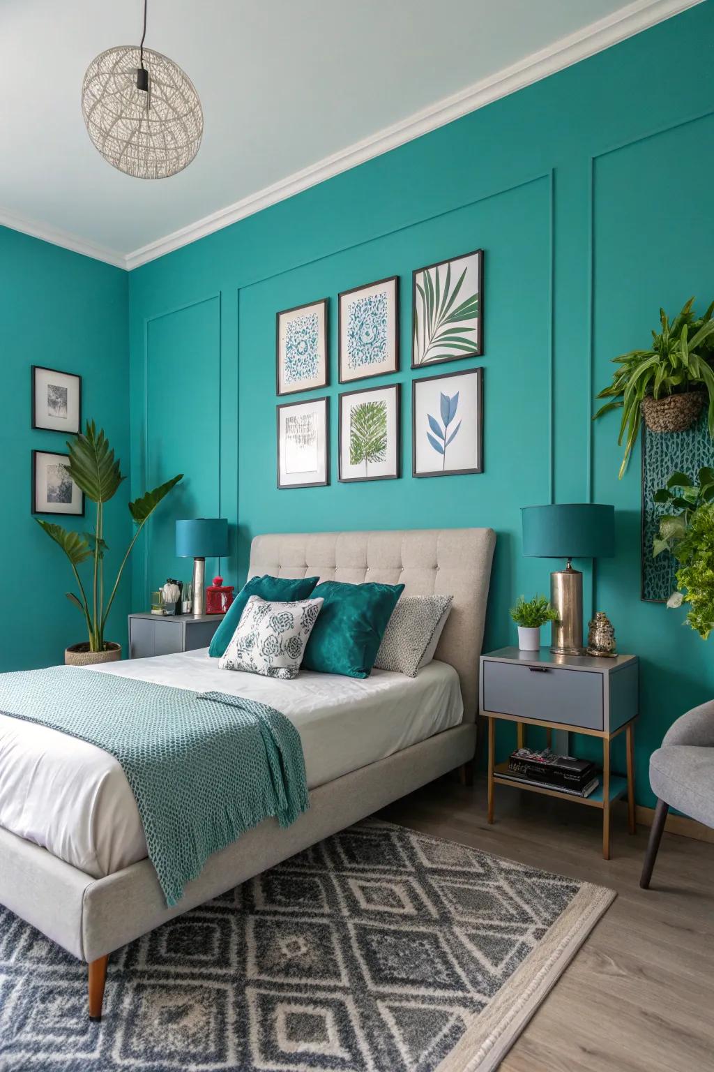 Lively cyan adds energy and modern flair.