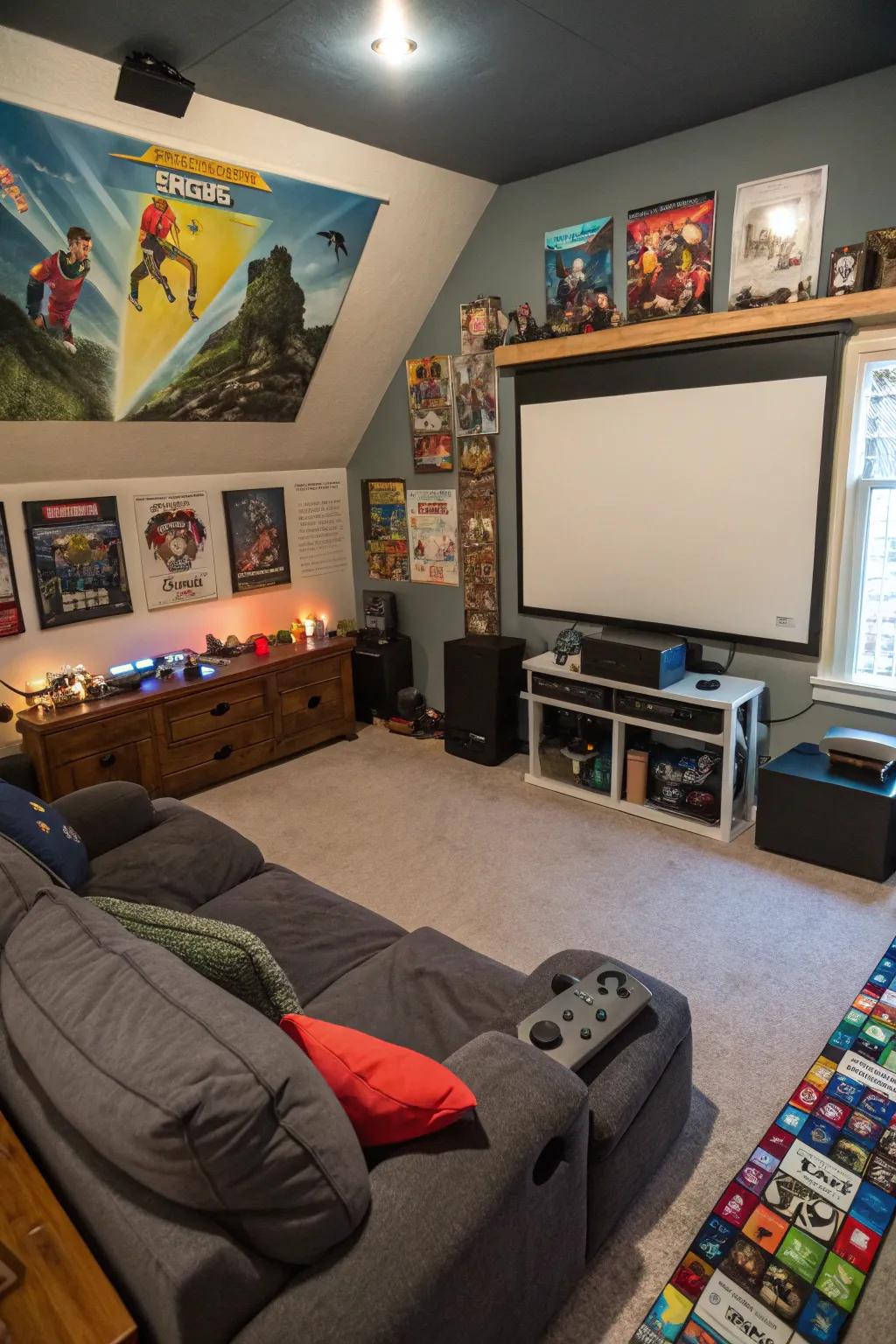 A projector transforms gaming to a cinematic level.