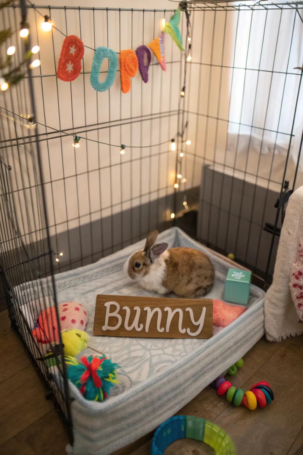 Individualized zones craft a unique residence for your bunny.