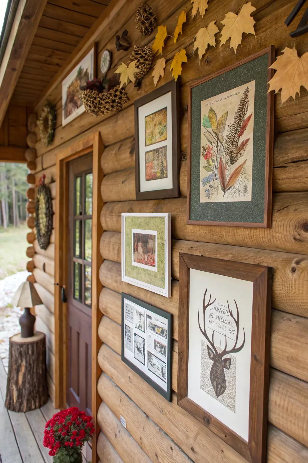 Thoughtfully curated wall art revitalizes the cabin interior with a touch of personality and vibrant hues.