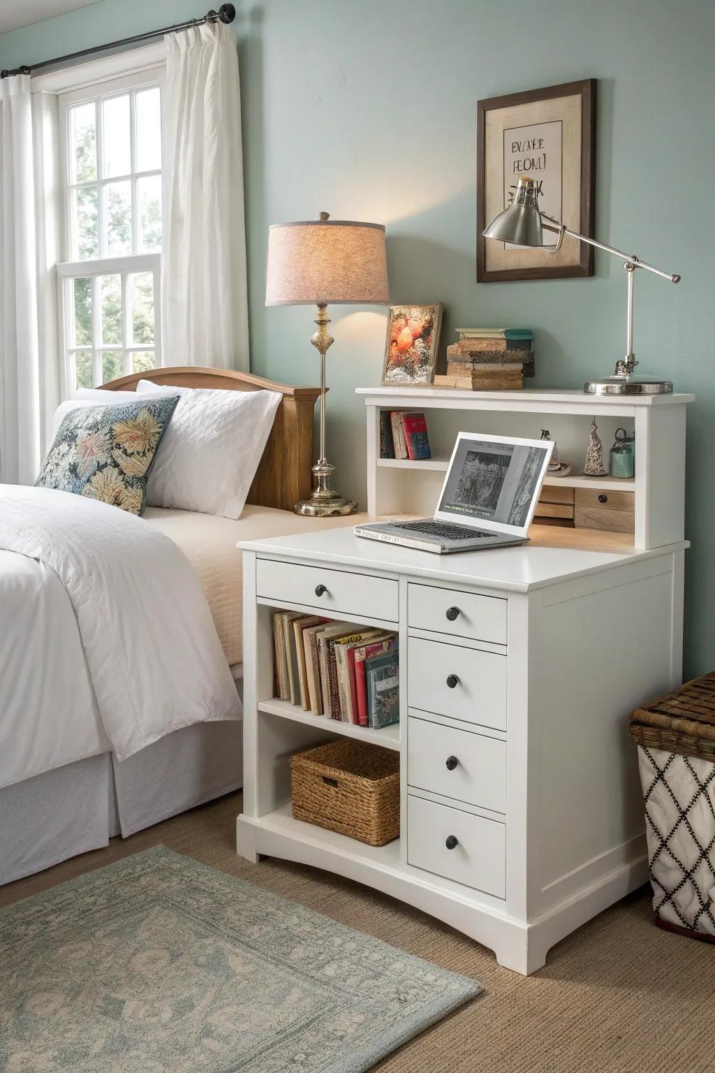 Furniture sets optimize space.