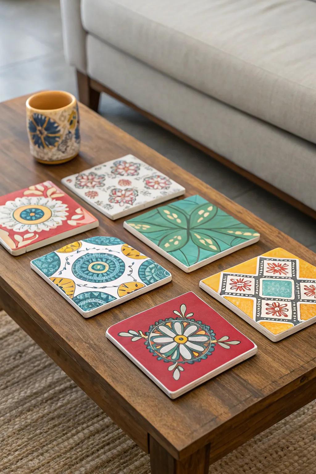 Diverse ceramic table savers add style and function to your table setting.
